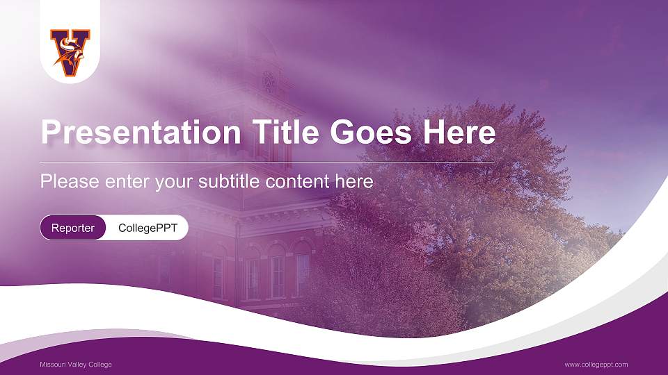 Missouri Valley College Lecture Sharing and Networking Event PPT Template16:9 ratio PPT effect preview image