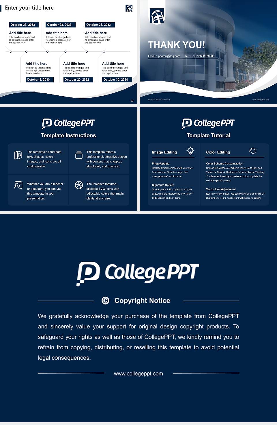 Missouri Baptist University Lecture Sharing and Networking Event PPT Template4:3 ratio PPT effect preview image4
