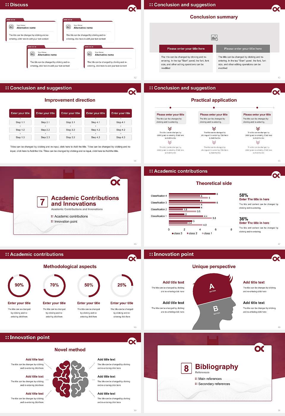 Oklahoma Christian University Graduation Thesis Defense PPT Template16:9 ratio PPT effect preview image6