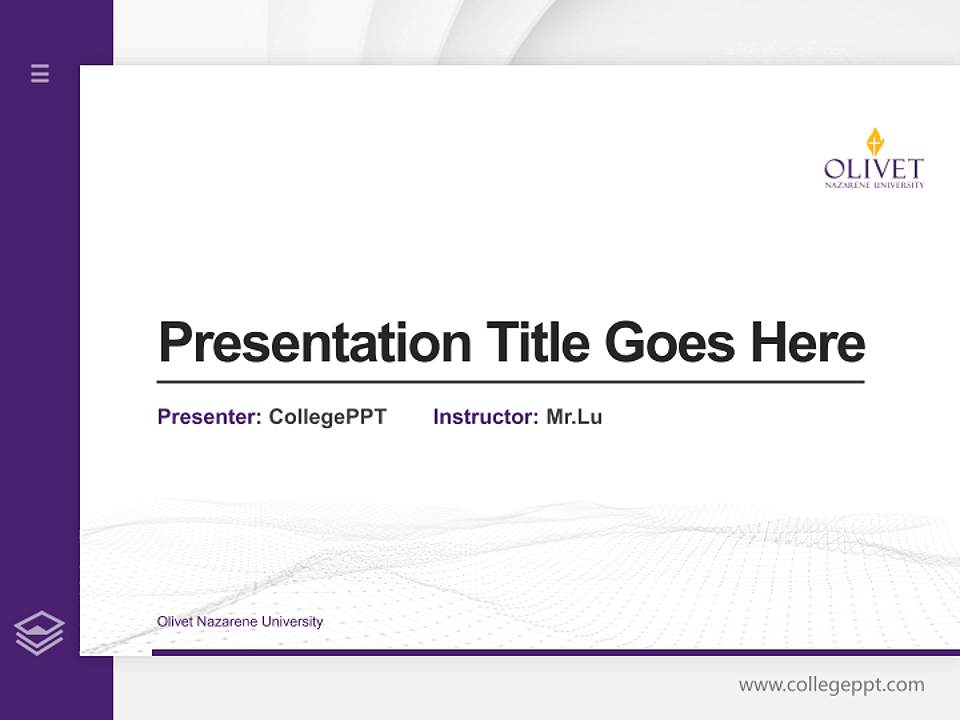 Olivet Nazarene University Thesis Proposal/Graduation Defense PPT Template4:3 ratio PPT effect preview image5