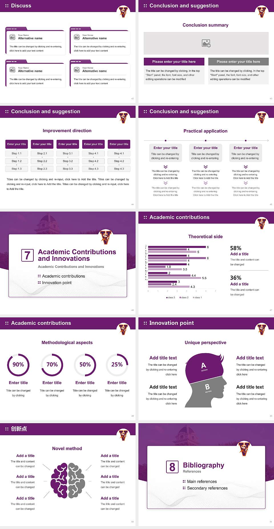 Missouri Valley College Graduation Thesis Defense PPT Template4:3 ratio PPT effect preview image6