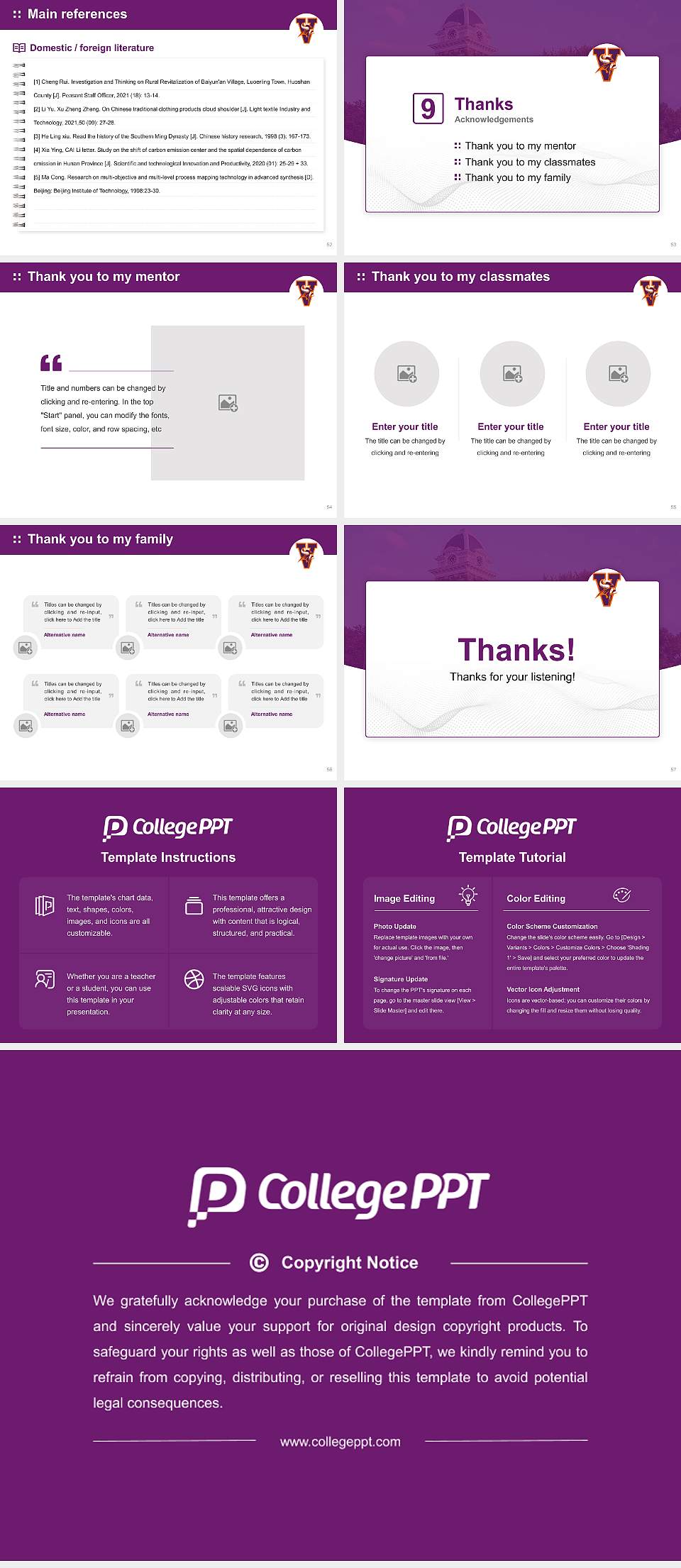 Missouri Valley College Graduation Thesis Defense PPT Template4:3 ratio PPT effect preview image7