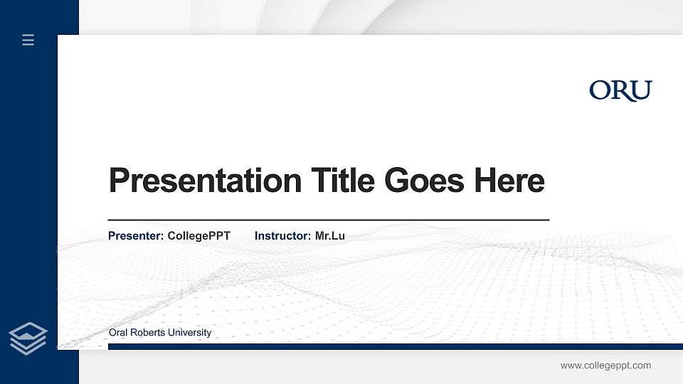 Oral Roberts University Thesis Proposal/Graduation Defense PPT Template16:9 ratio PPT effect preview image