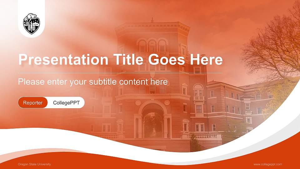 Oregon State University Lecture Sharing and Networking Event PPT Template16:9 ratio PPT effect preview image