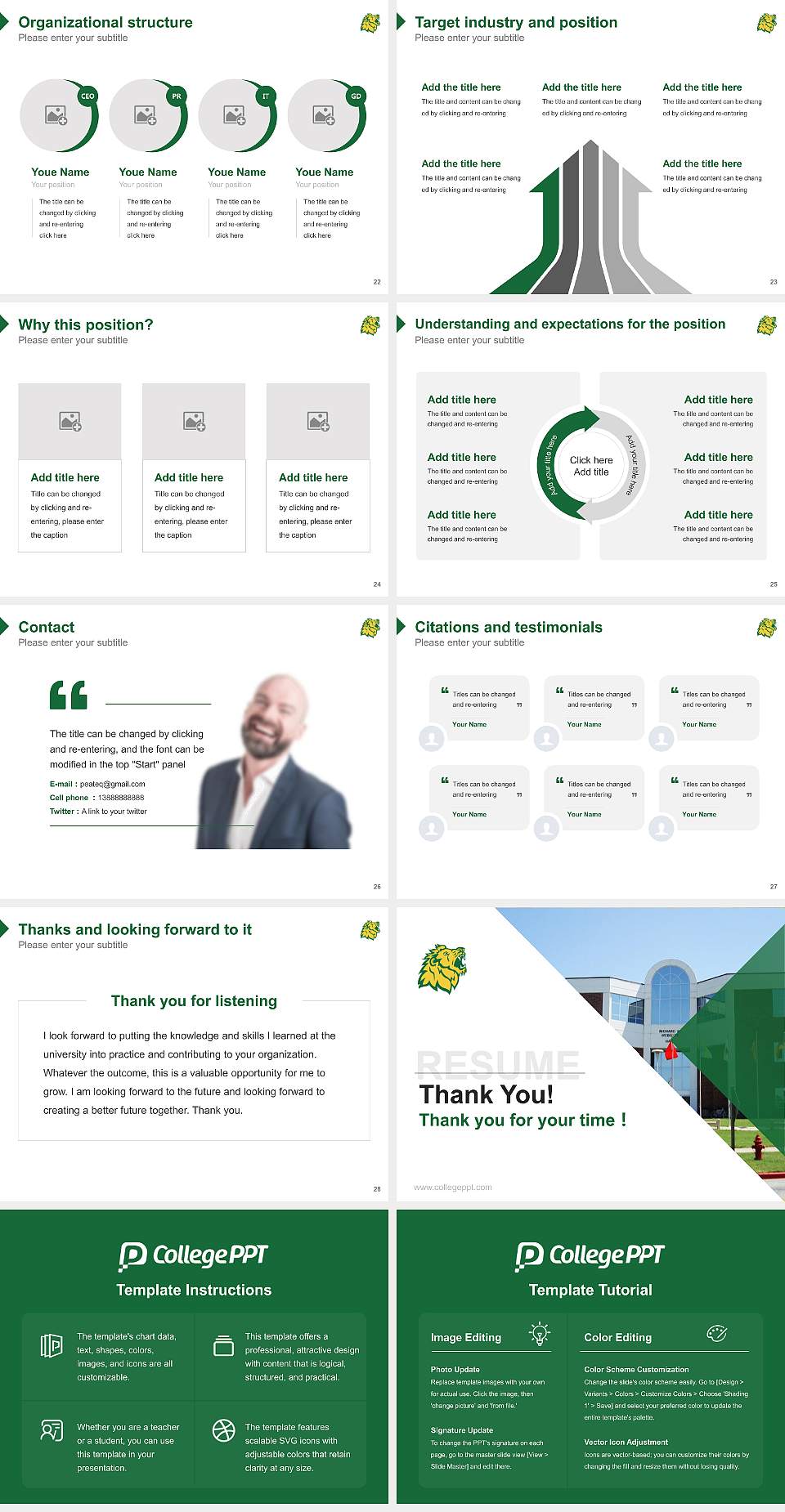 Missouri Southern State University Resume PPT Template4:3 ratio PPT effect preview image4