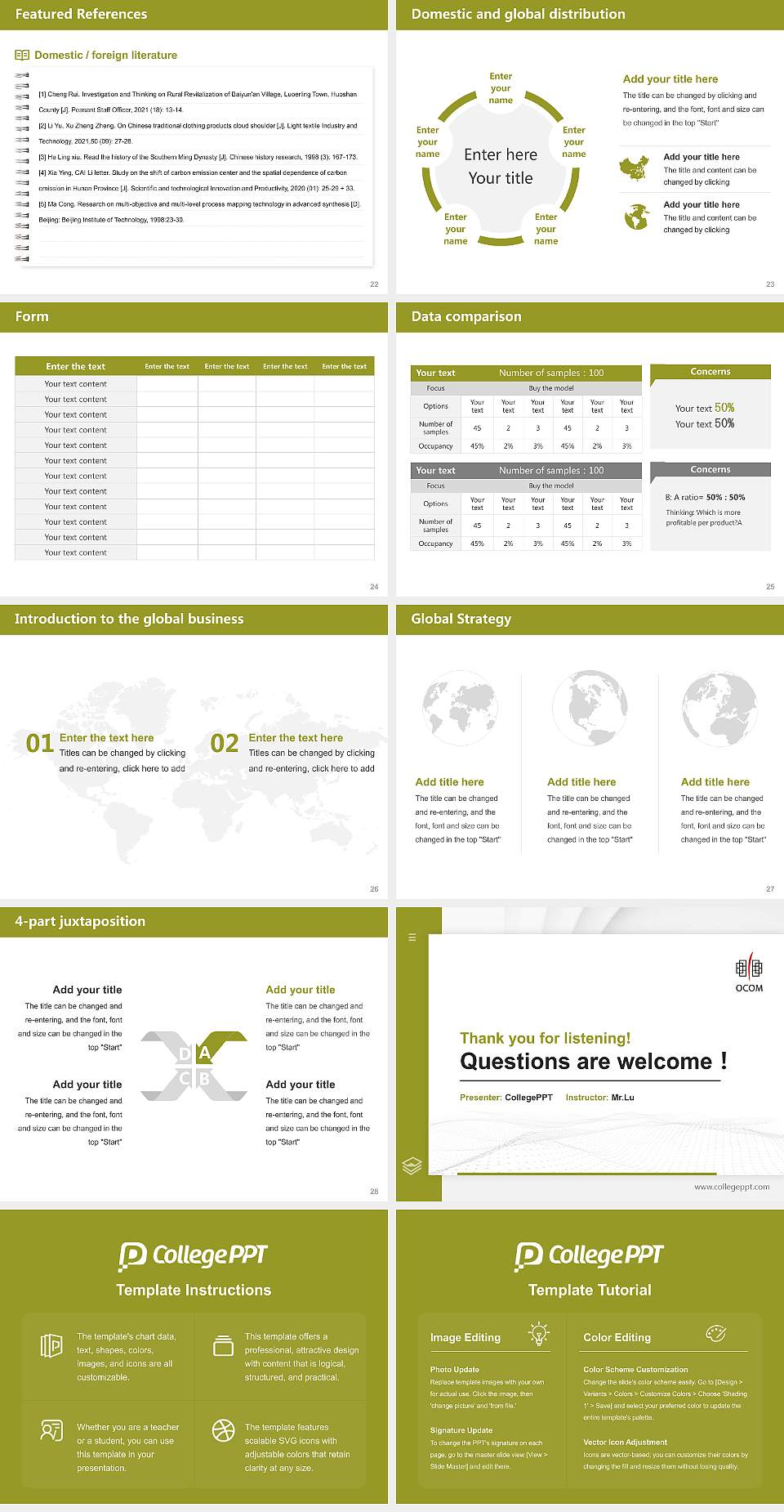 Oregon College of Oriental Medicine Thesis Proposal/Graduation Defense PPT Template4:3 ratio PPT effect preview image4