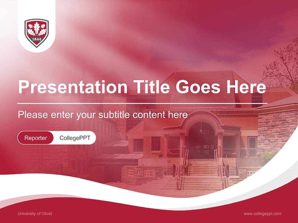 University of Olivet Lecture Sharing and Networking Event PPT Template4:3 ratio PPT effect preview image4