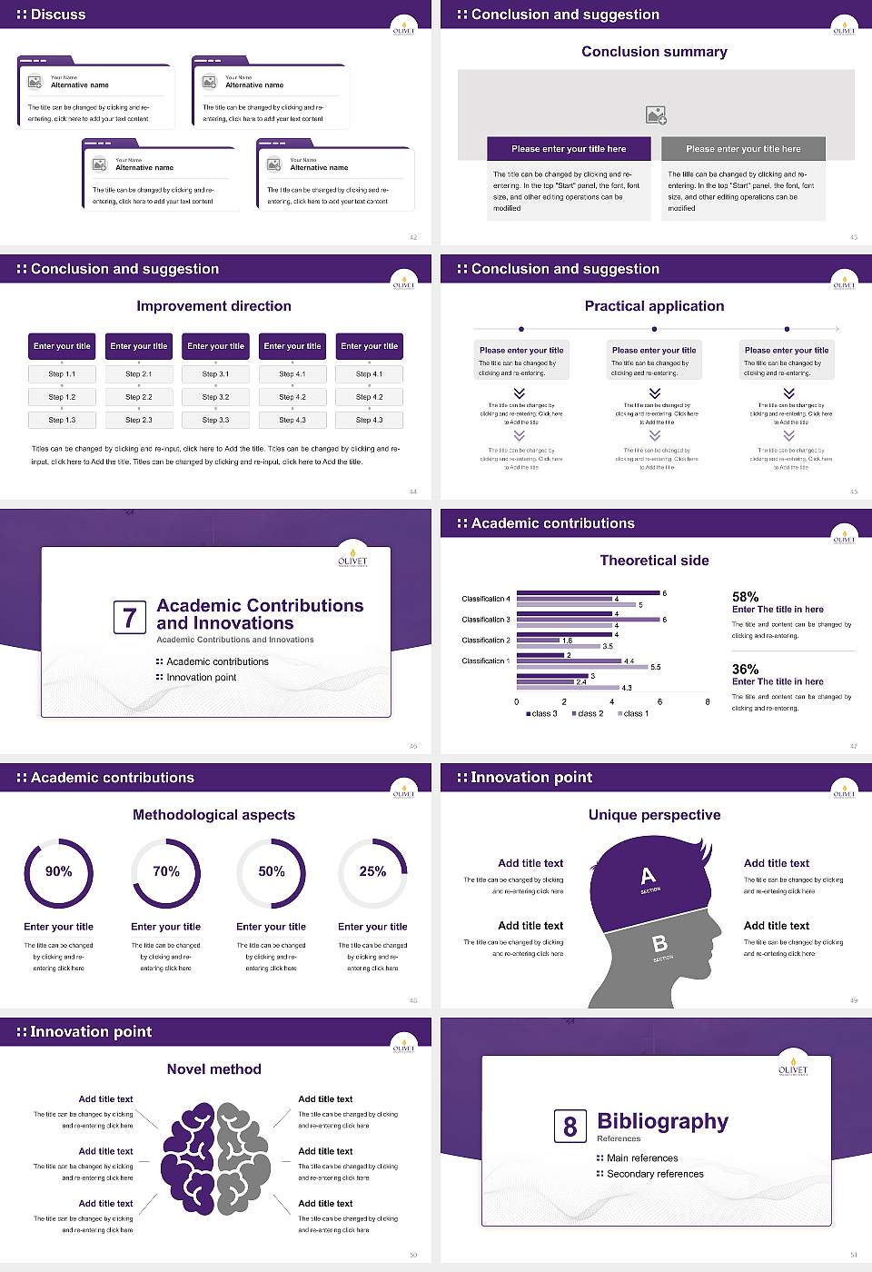 Olivet Nazarene University Graduation Thesis Defense PPT Template16:9 ratio PPT effect preview image6