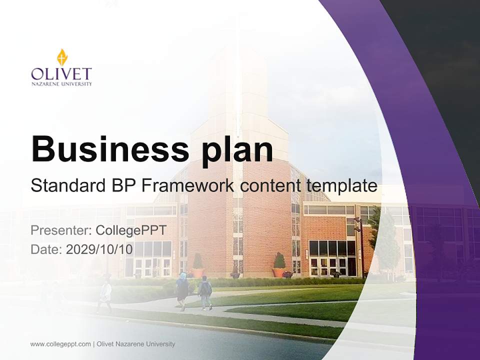 Olivet Nazarene University Competition/Entrepreneurship Contest PPT Template4:3 ratio PPT effect preview image9