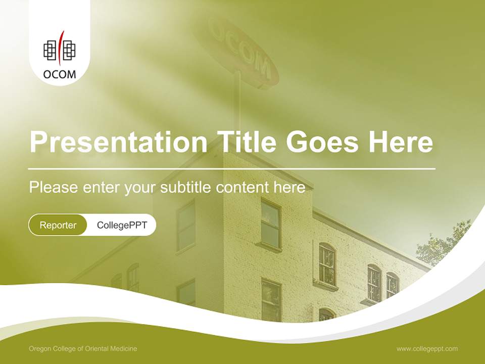 Oregon College of Oriental Medicine Lecture Sharing and Networking Event PPT Template4:3 ratio PPT effect preview image4