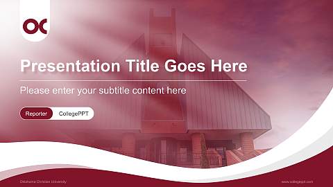 Oklahoma Christian University Lecture Sharing and Networking Event PPT Template