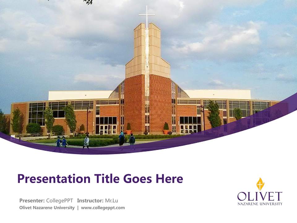 Olivet Nazarene University Course/Courseware Creation PPT Template4:3 ratio PPT effect preview image5
