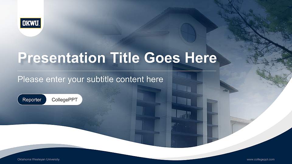 Oklahoma Wesleyan University Lecture Sharing and Networking Event PPT Template16:9 ratio PPT effect preview image