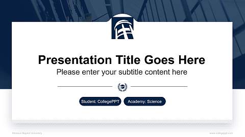 Missouri Baptist University National Scholarship Defense PPT Template