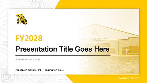 Missouri Western State University Academic Presentation/Research Findings Report PPT Template