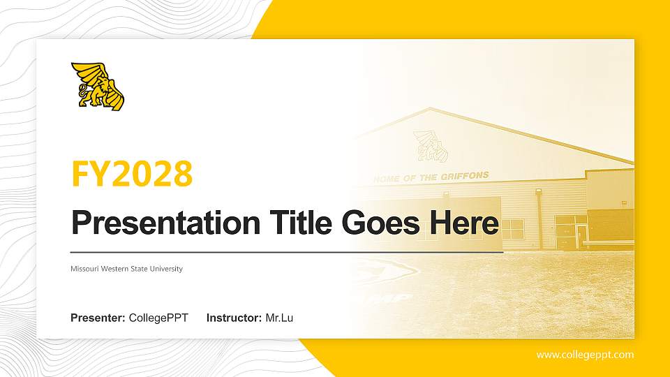 Missouri Western State University Academic Presentation/Research Findings Report PPT Template16:9 ratio PPT effect preview image