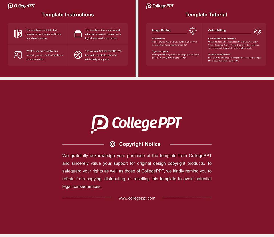 Oklahoma Christian University Course/Courseware Creation PPT Template16:9 ratio PPT effect preview image5