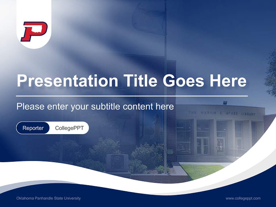 Oklahoma Panhandle State University Lecture Sharing and Networking Event PPT Template4:3 ratio PPT effect preview image4