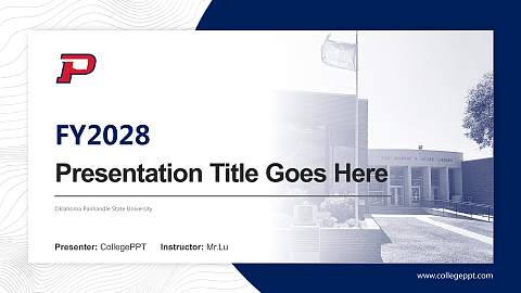 Oklahoma Panhandle State University Academic Presentation/Research Findings Report PPT Template