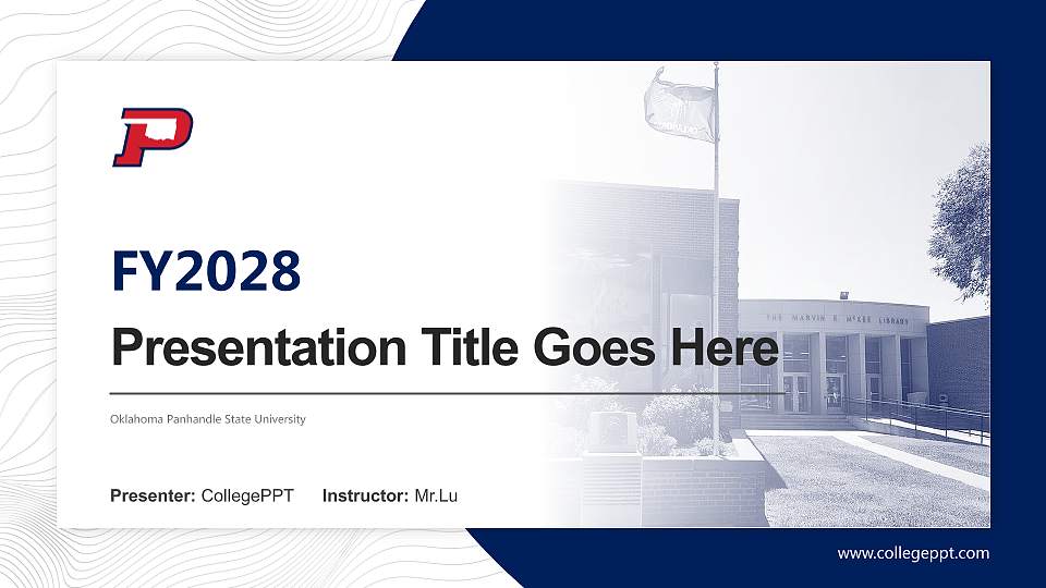 Oklahoma Panhandle State University Academic Presentation/Research Findings Report PPT Template16:9 ratio PPT effect preview image