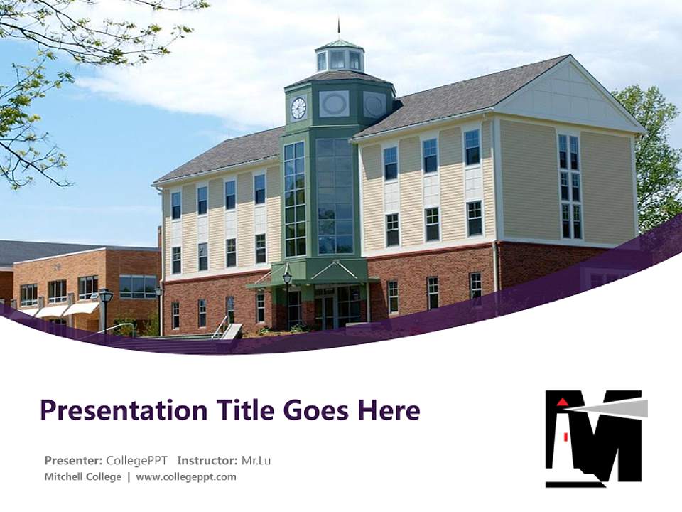 Mitchell College Course/Courseware Creation PPT Template4:3 ratio PPT effect preview image5