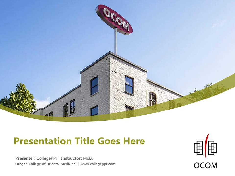 Oregon College of Oriental Medicine Course/Courseware Creation PPT Template4:3 ratio PPT effect preview image5