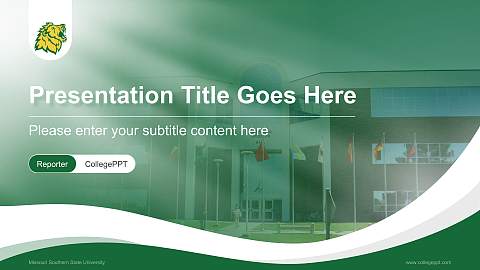 Missouri Southern State University Lecture Sharing and Networking Event PPT Template