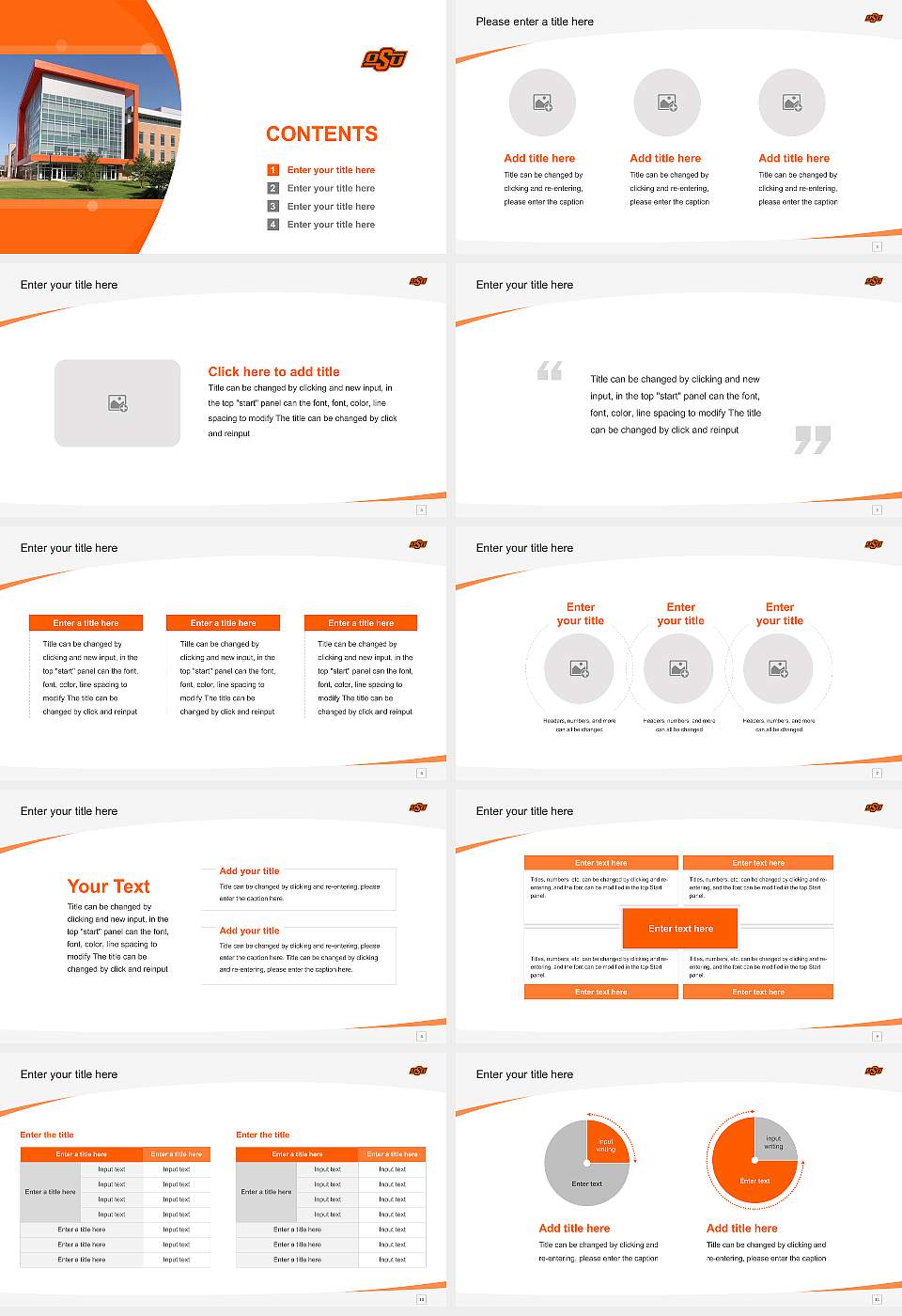 Oklahoma State University Center for Health Sciences Course/Courseware Creation PPT Template16:9 ratio PPT effect preview image2