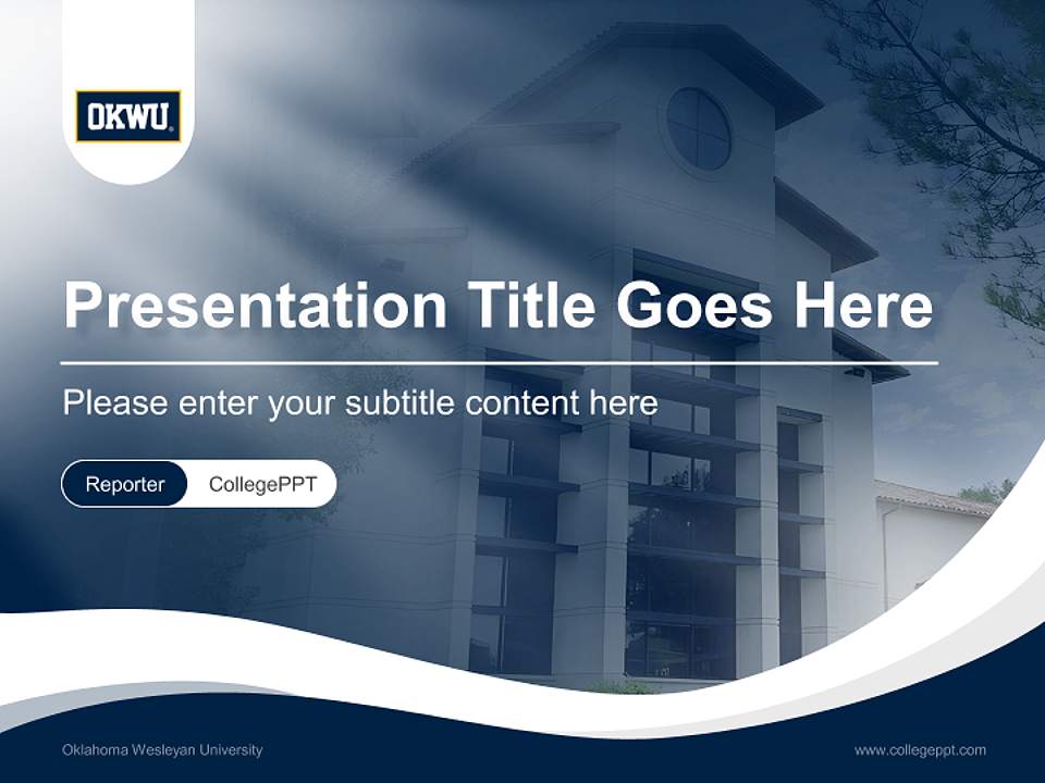 Oklahoma Wesleyan University Lecture Sharing and Networking Event PPT Template4:3 ratio PPT effect preview image4