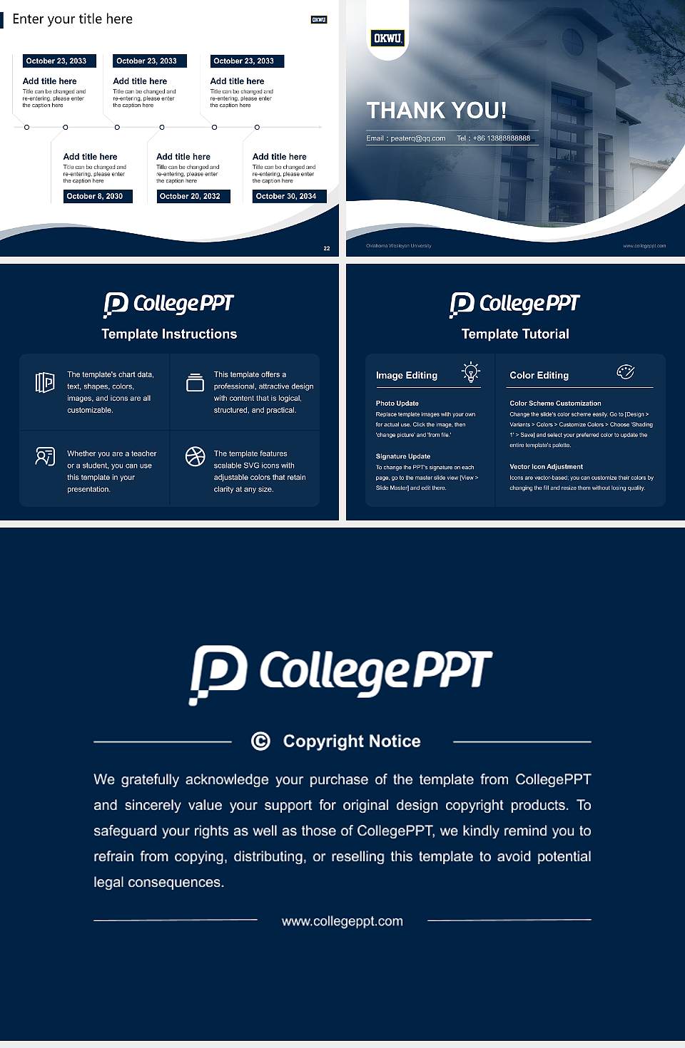 Oklahoma Wesleyan University Lecture Sharing and Networking Event PPT Template4:3 ratio PPT effect preview image4