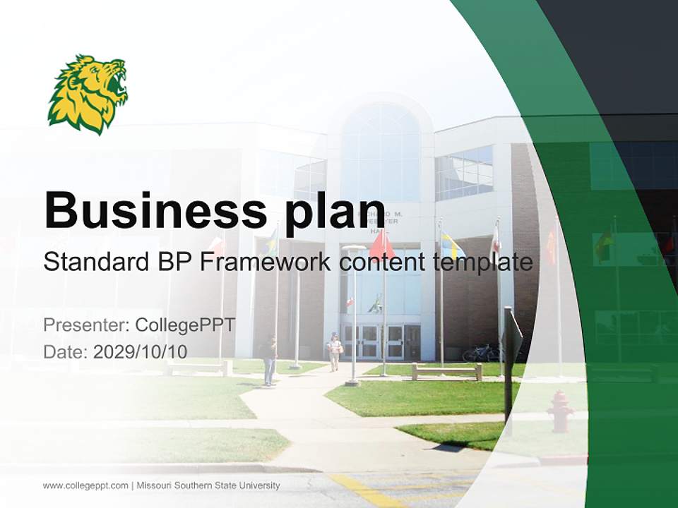 Missouri Southern State University Competition/Entrepreneurship Contest PPT Template4:3 ratio PPT effect preview image9
