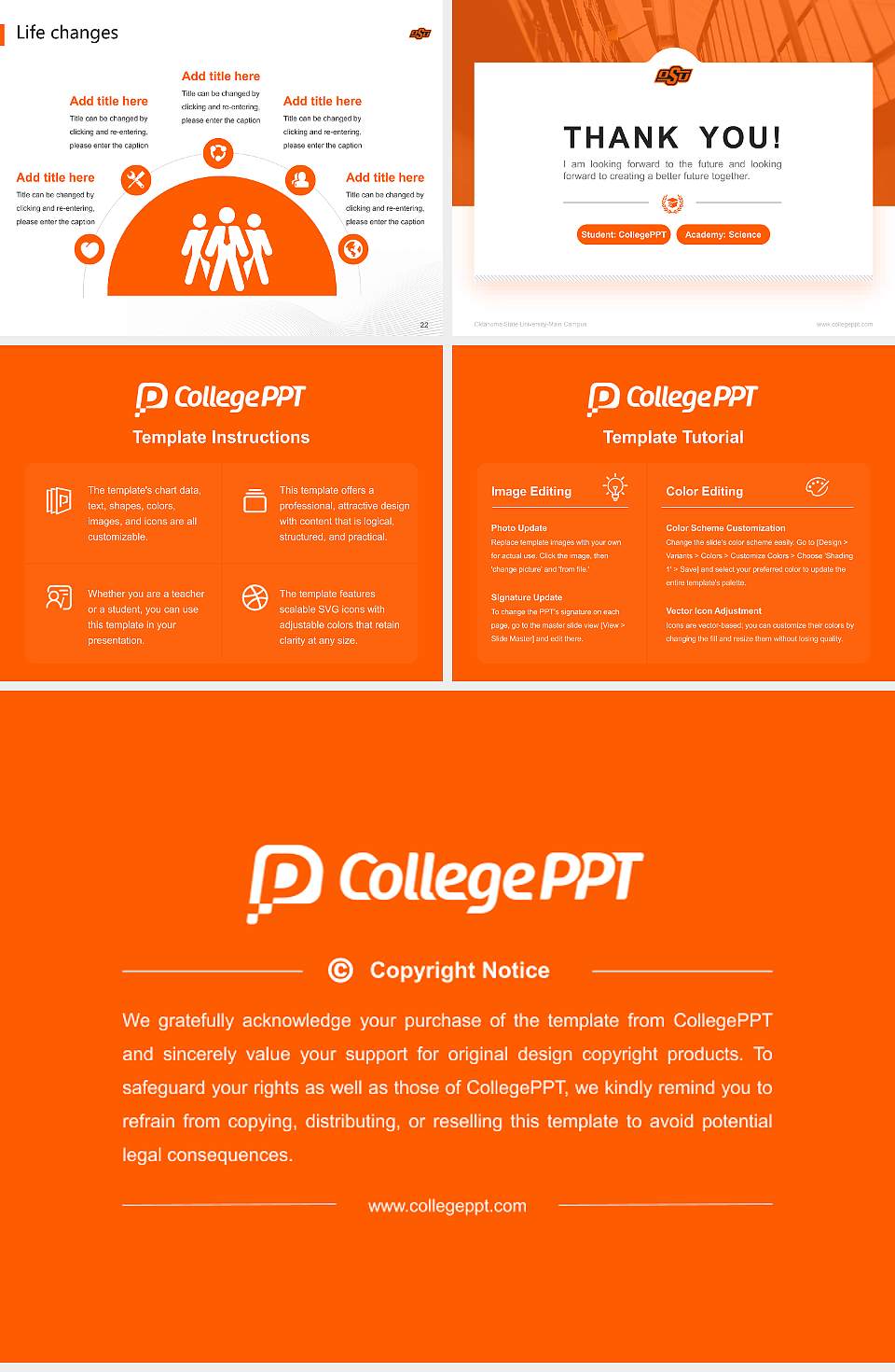 Oklahoma State University-Main Campus National Scholarship Defense PPT Template4:3 ratio PPT effect preview image4