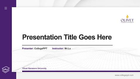 Olivet Nazarene University Thesis Proposal/Graduation Defense PPT Template
