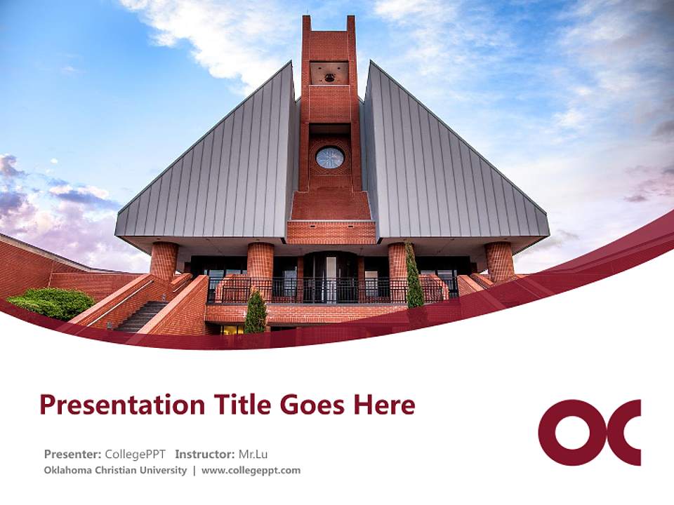 Oklahoma Christian University Course/Courseware Creation PPT Template4:3 ratio PPT effect preview image5