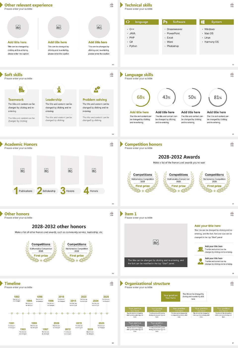 Oregon College of Oriental Medicine Resume PPT Template16:9 ratio PPT effect preview image3