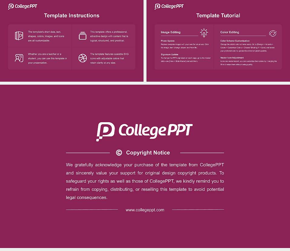 Omega Graduate School Course/Courseware Creation PPT Template16:9 ratio PPT effect preview image5