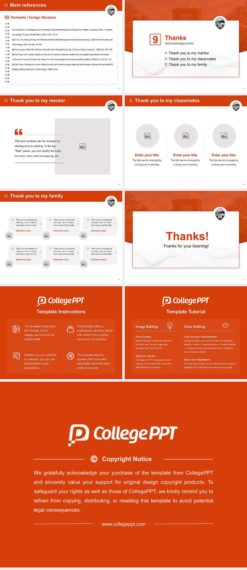 Oregon State University Graduation Thesis Defense PPT Template4:3 ratio PPT effect preview image7