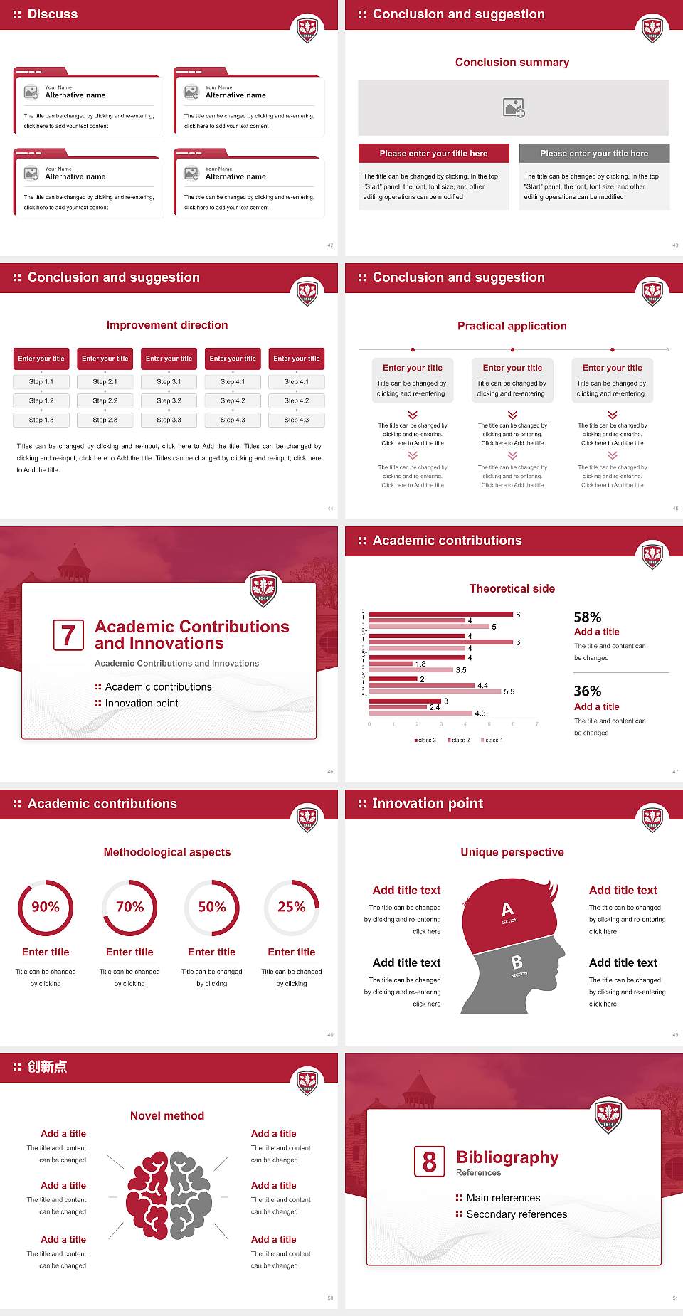 University of Olivet Graduation Thesis Defense PPT Template4:3 ratio PPT effect preview image6