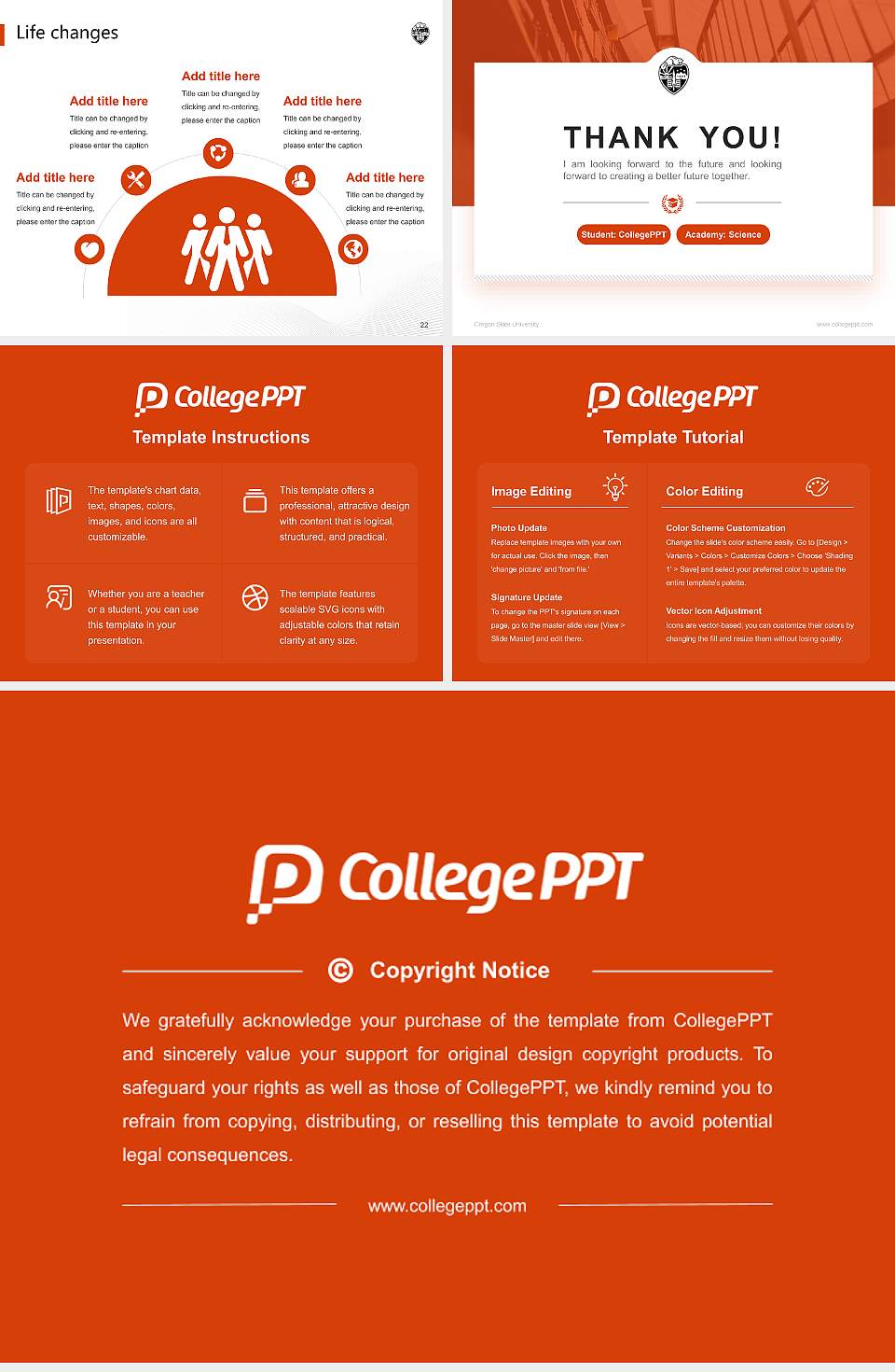 Oregon State University National Scholarship Defense PPT Template4:3 ratio PPT effect preview image4