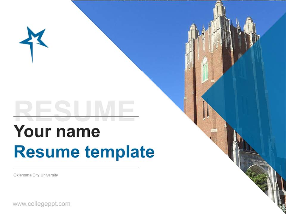 Oklahoma City University Resume PPT Template4:3 ratio PPT effect preview image5