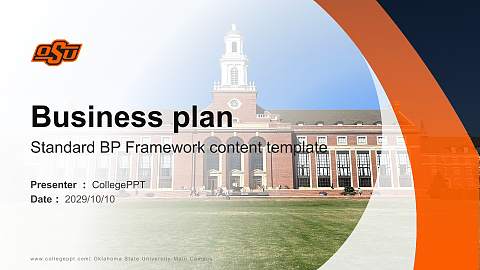 Oklahoma State University-Main Campus Competition/Entrepreneurship Contest PPT Template