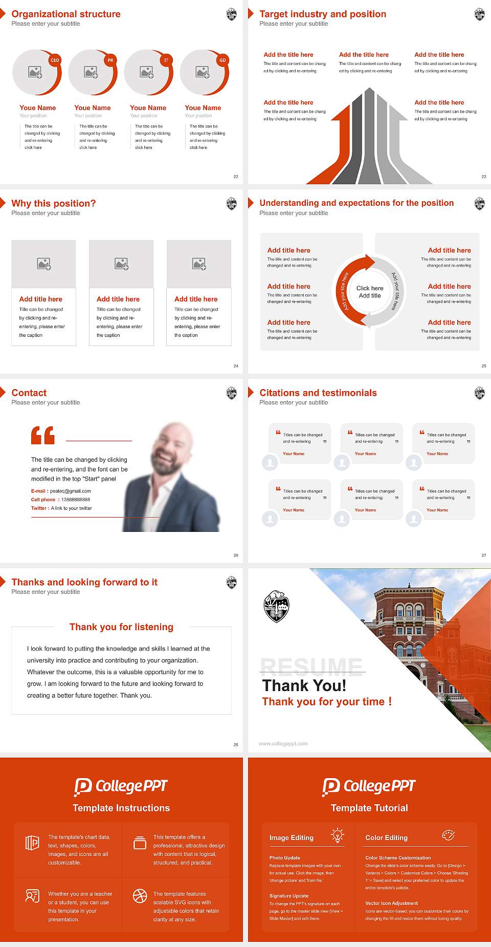 Oregon State University Resume PPT Template4:3 ratio PPT effect preview image4