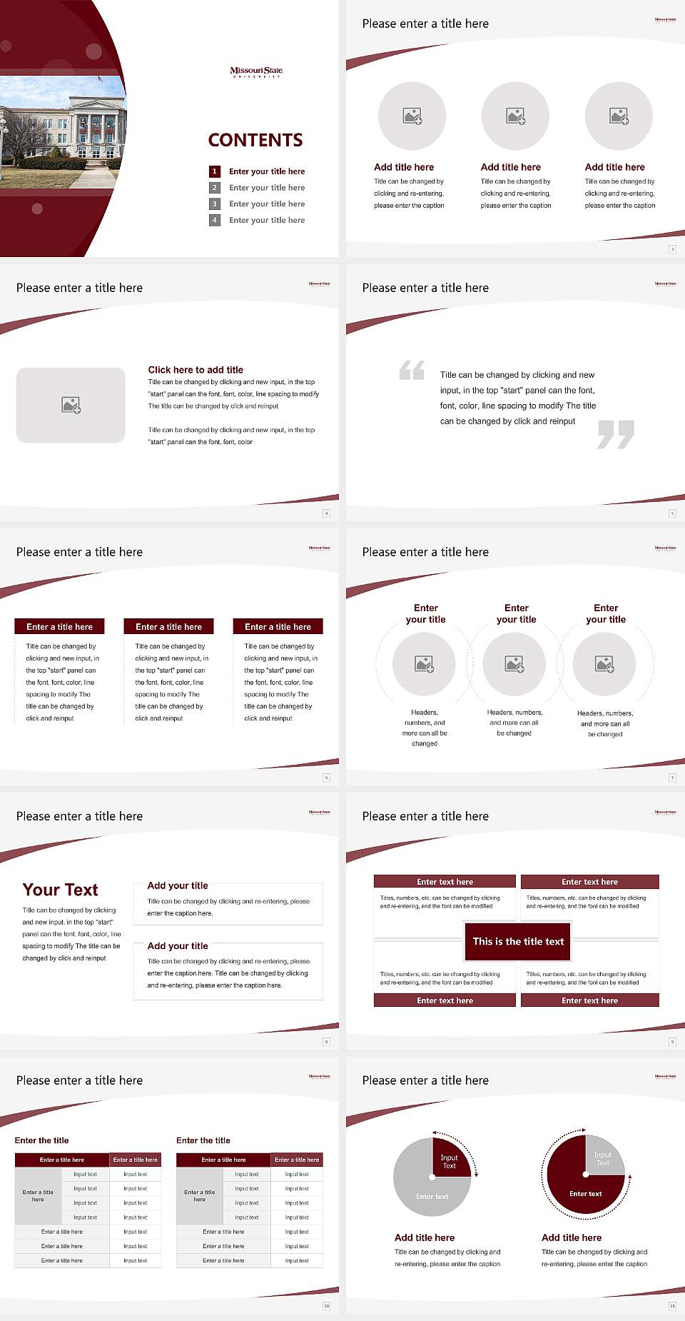 Missouri State University-Springfield Course/Courseware Creation PPT Template4:3 ratio PPT effect preview image2