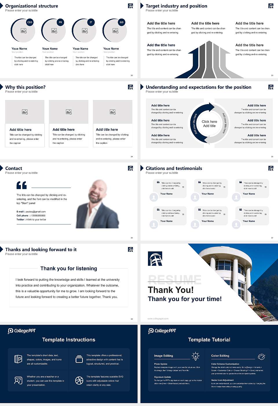Missouri Baptist University Resume PPT Template16:9 ratio PPT effect preview image4