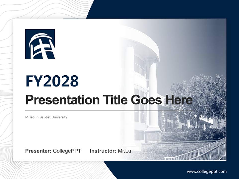 Missouri Baptist University Academic Presentation/Research Findings Report PPT Template4:3 ratio PPT effect preview image5