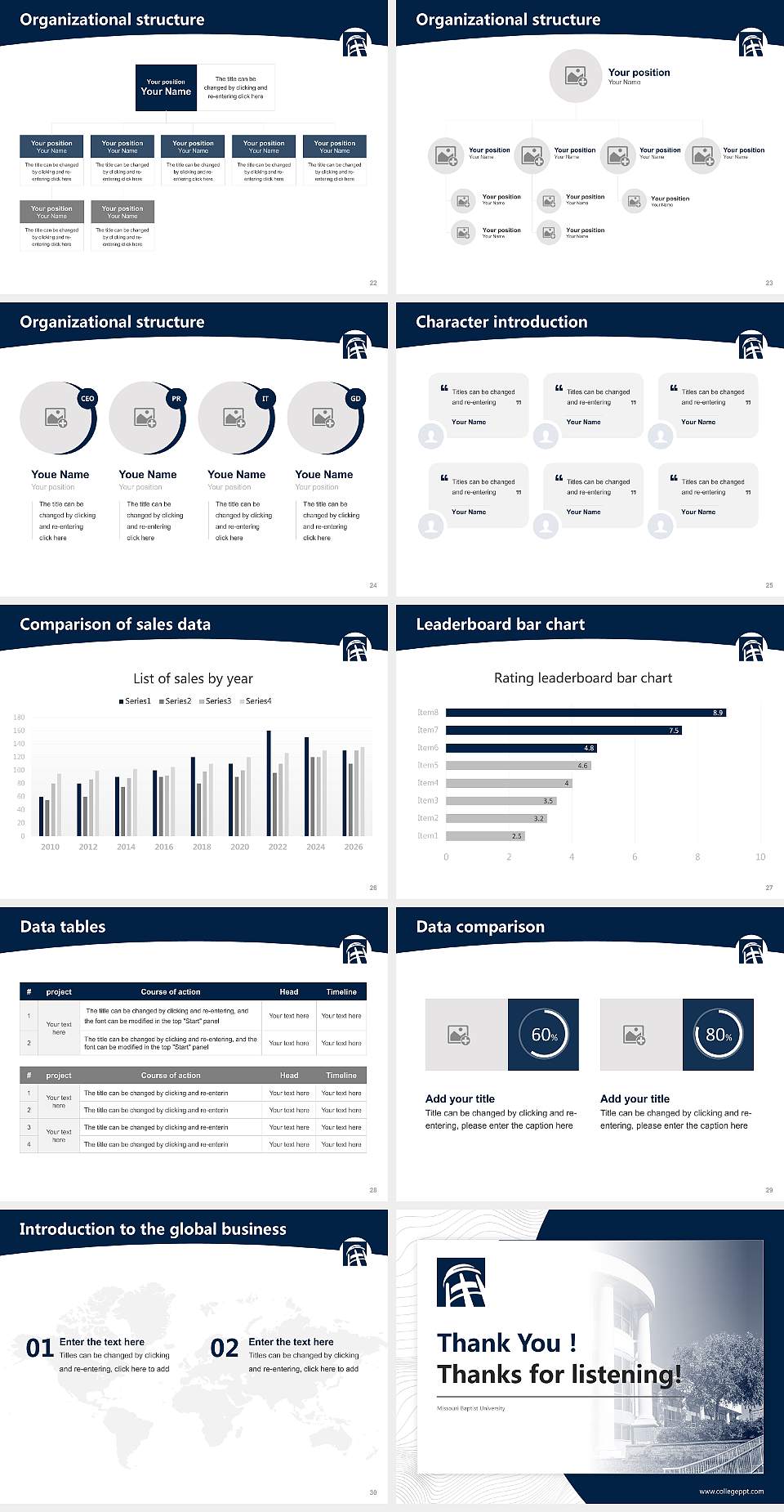 Missouri Baptist University Academic Presentation/Research Findings Report PPT Template4:3 ratio PPT effect preview image4