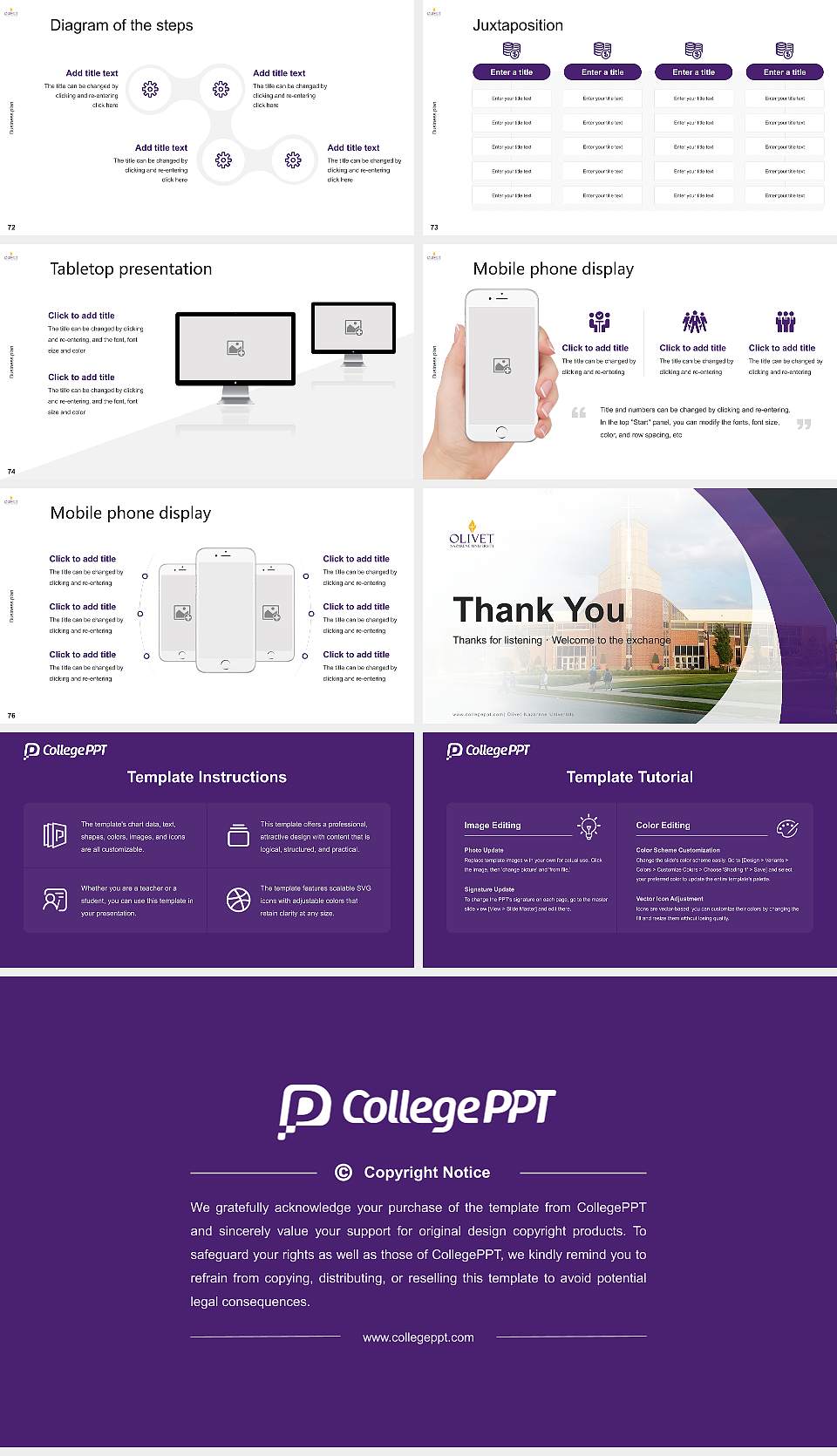 Olivet Nazarene University Competition/Entrepreneurship Contest PPT Template16:9 ratio PPT effect preview image9