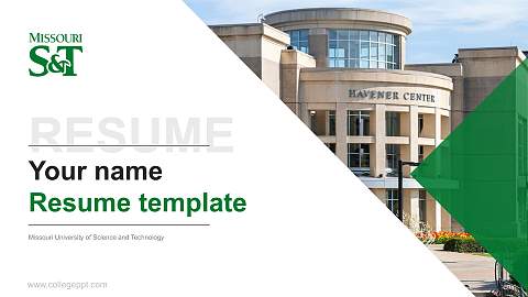 Missouri University of Science and Technology Resume PPT Template