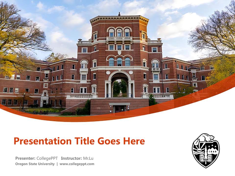 Oregon State University Course/Courseware Creation PPT Template4:3 ratio PPT effect preview image5