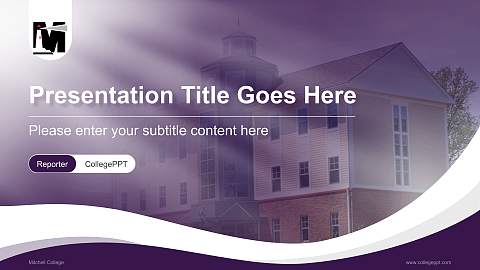 Mitchell College Lecture Sharing and Networking Event PPT Template
